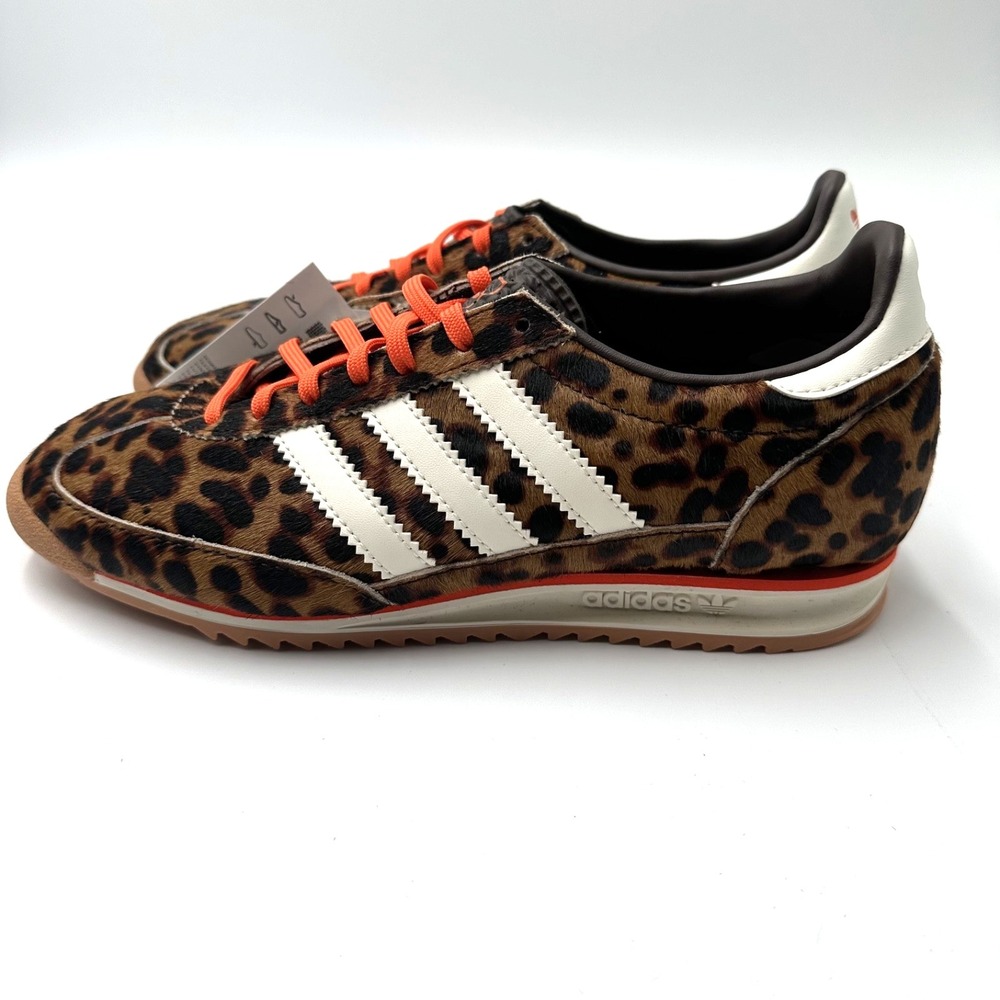 Adidas SL 72 OG Leopard Print Dark Brown JI0189 US Woman's Size 6 - Picture 4 of 6